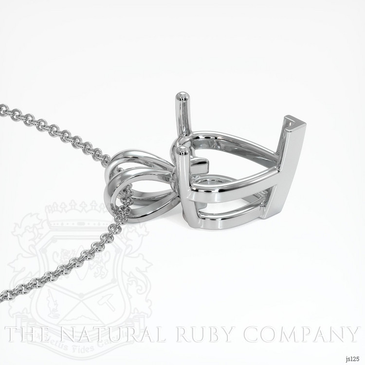 18K White Gold Solitaire Pendant Setting