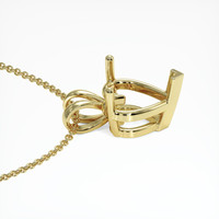 10K Yellow Gold Solitaire Pendant Setting Image