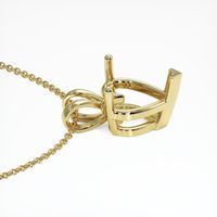 14K Yellow Gold Solitaire Pendant Setting Image