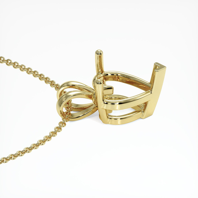 14K Yellow Gold Solitaire Pendant Setting