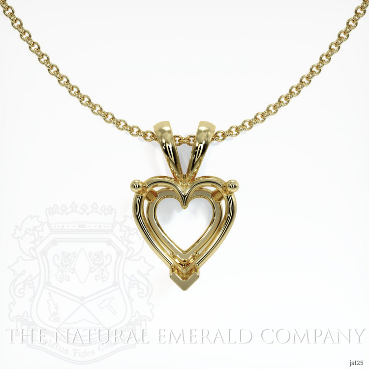 18K Yellow Gold Solitaire Pendant Setting