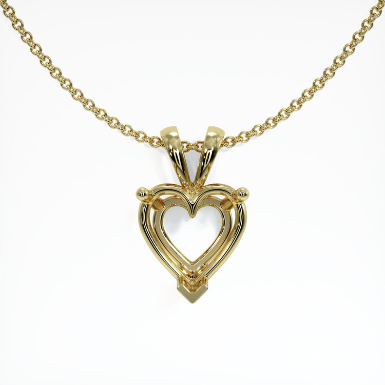 18K Yellow Gold Solitaire Pendant Setting