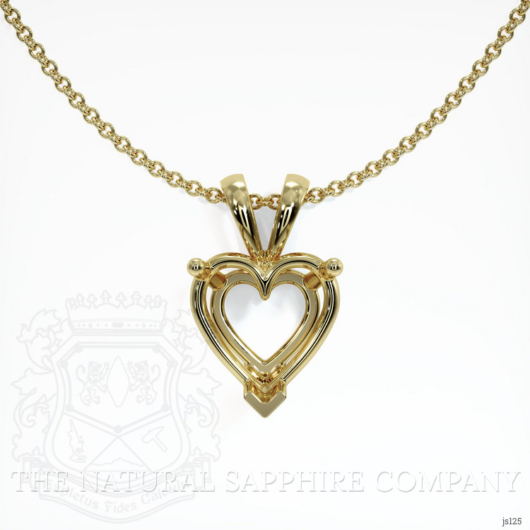 18K Yellow Gold Solitaire Pendant Setting