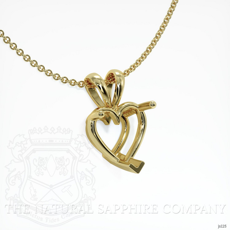 18K Yellow Gold Solitaire Pendant Setting