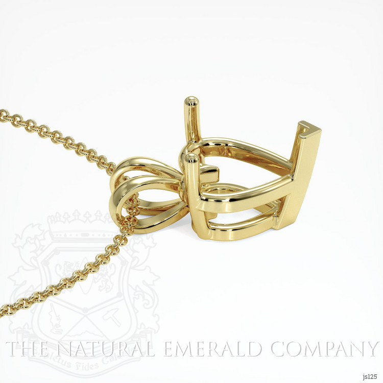 18K Yellow Gold Solitaire Pendant Setting
