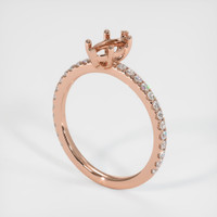 14K Rose Gold Pave Ring Setting Video