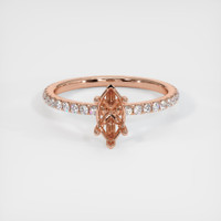 14K Rose Gold Pave Ring Setting Image