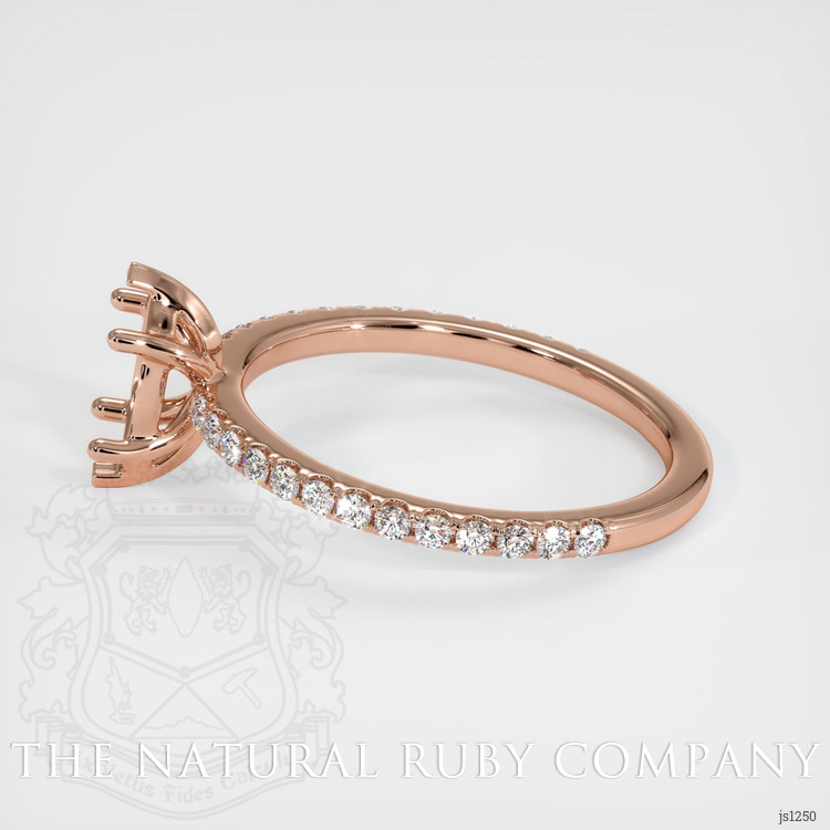 14K Rose Gold Pave Ring Setting