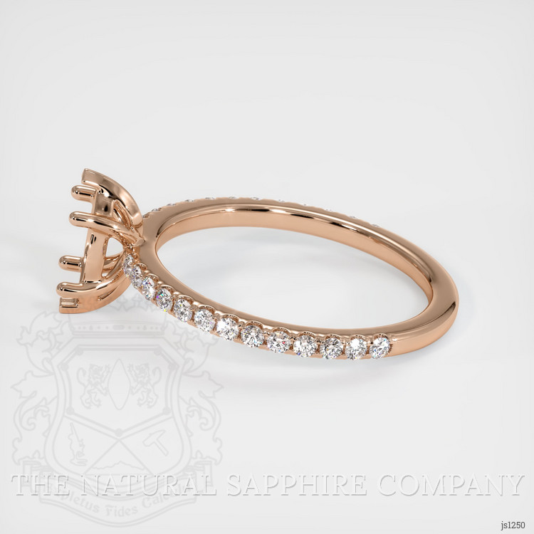 18K Rose Gold Pave Ring Setting