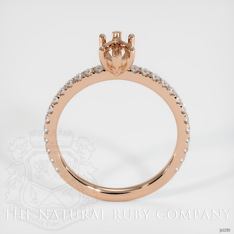 18K Rose Gold Pave Ring Setting