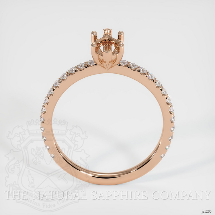 18K Rose Gold Pave Ring Setting