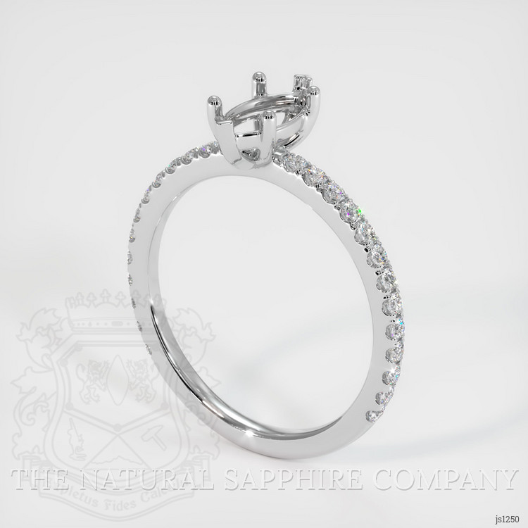 10K White Gold Pave Ring Setting
