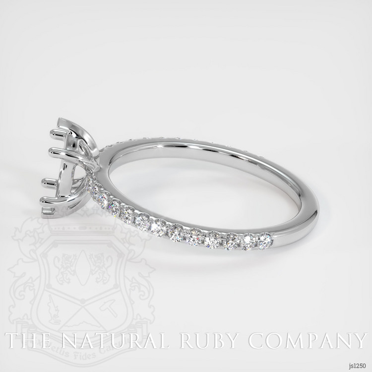 14K White Gold Pave Ring Setting
