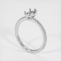 18K White Gold Pave Ring Setting Video