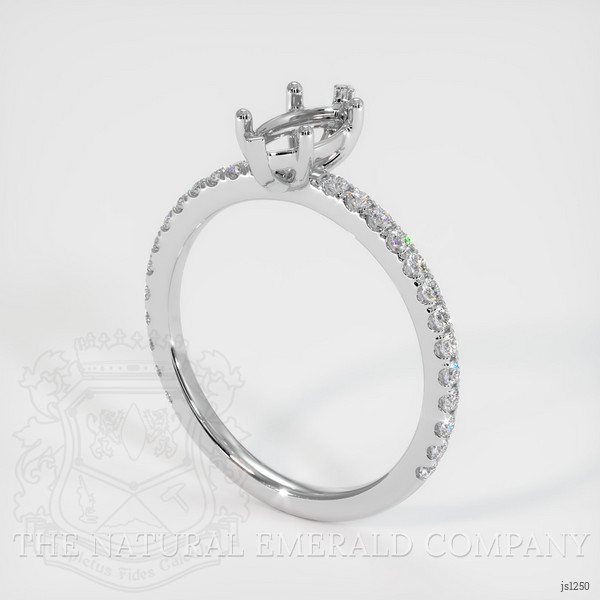Emerald Ring 0.31 Ct. 18K White Gold