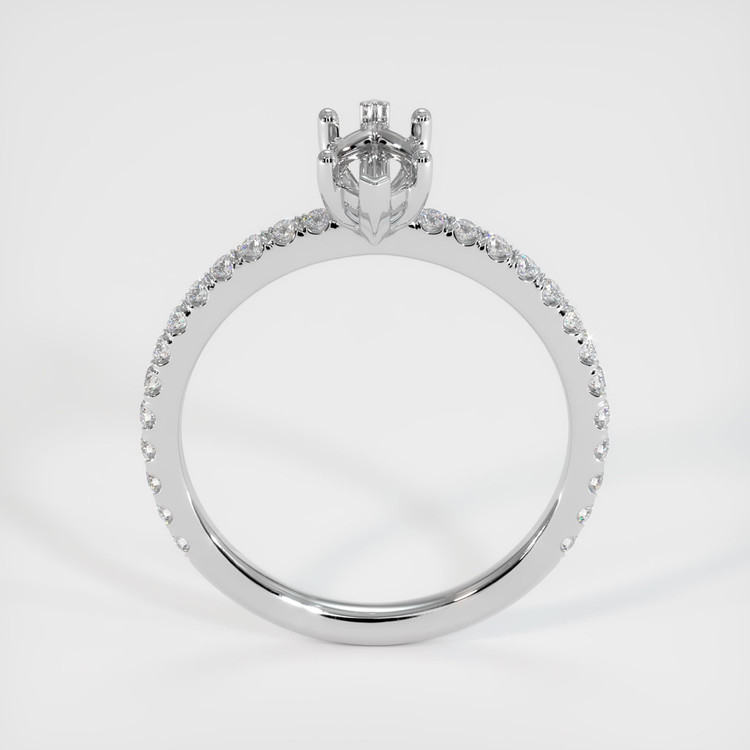18K White Gold Pave Ring Setting