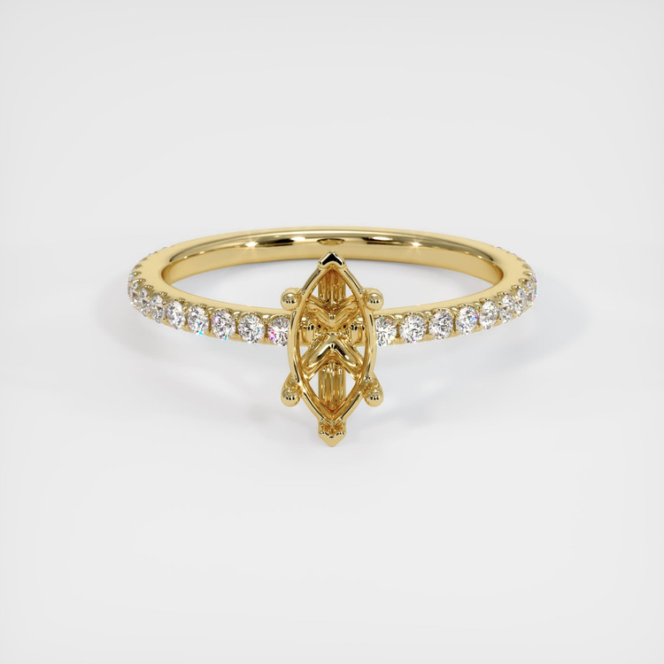 14K Yellow Gold Pave Ring Setting