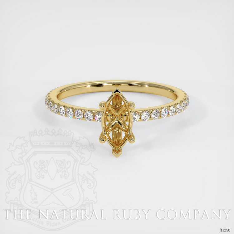 14K Yellow Gold Pave Ring Setting