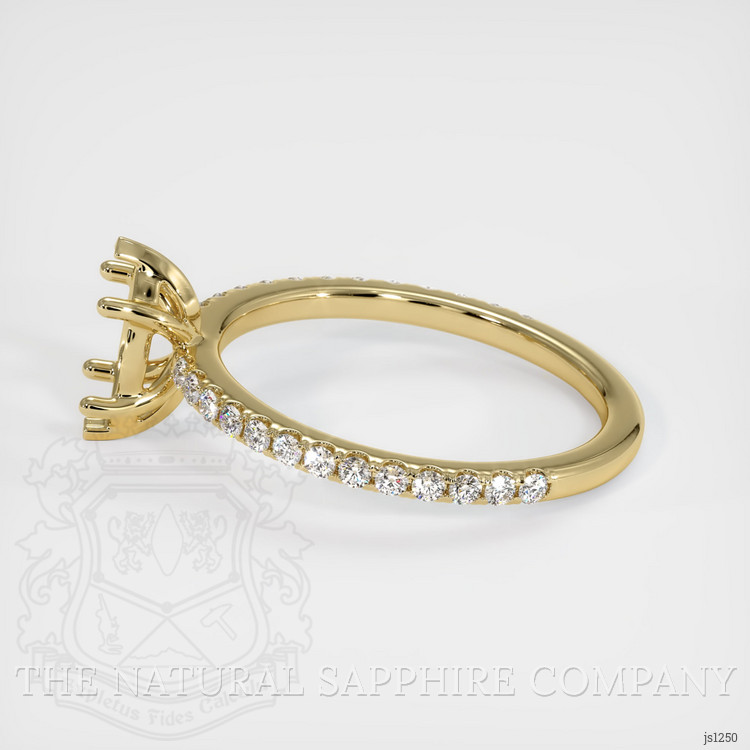 14K Yellow Gold Pave Ring Setting