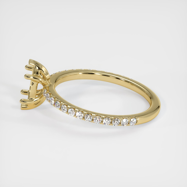 14K Yellow Gold Pave Ring Setting