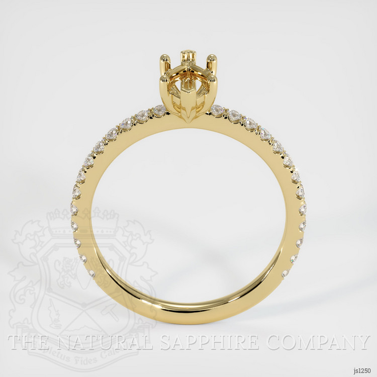 14K Yellow Gold Pave Ring Setting