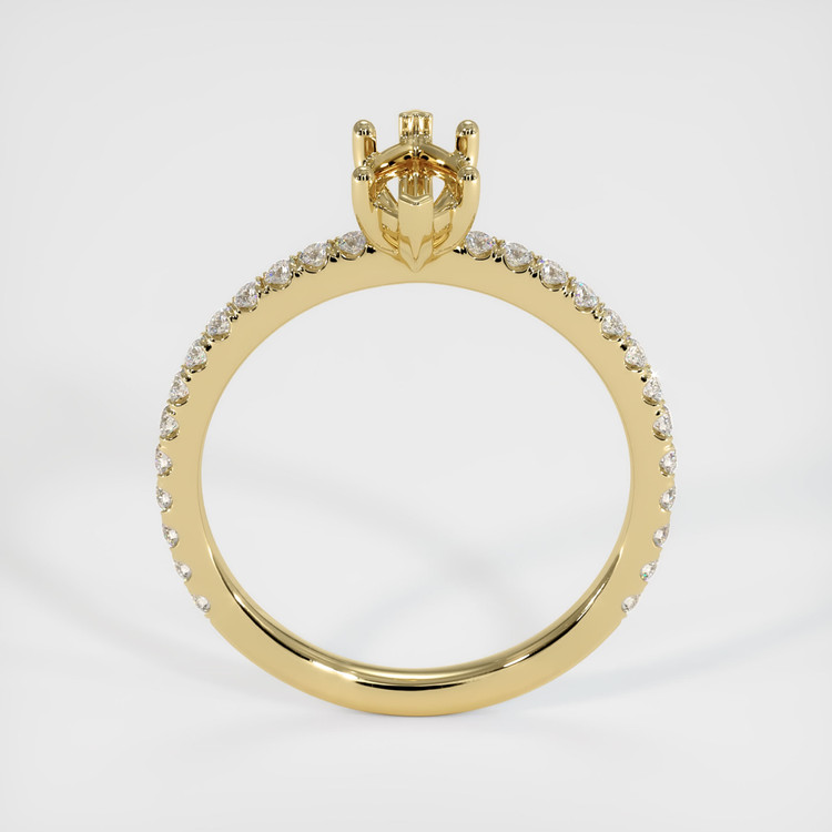 14K Yellow Gold Pave Ring Setting