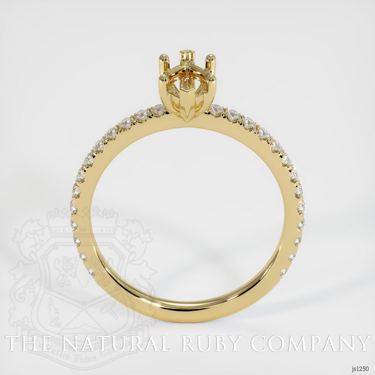 14K Yellow Gold Pave Ring Setting