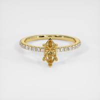 18K Yellow Gold Pave Ring Setting Image