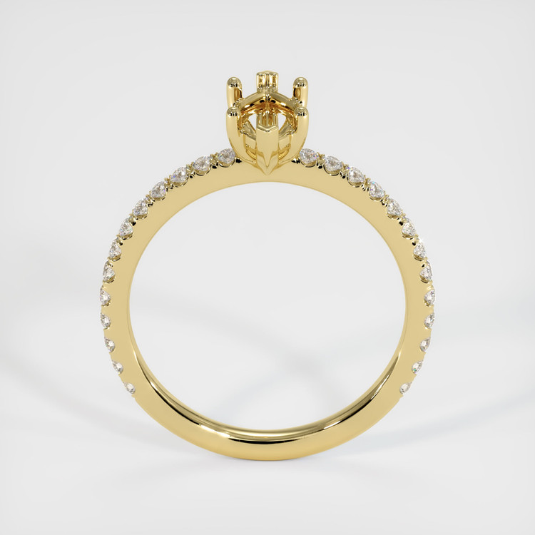 18K Yellow Gold Pave Ring Setting