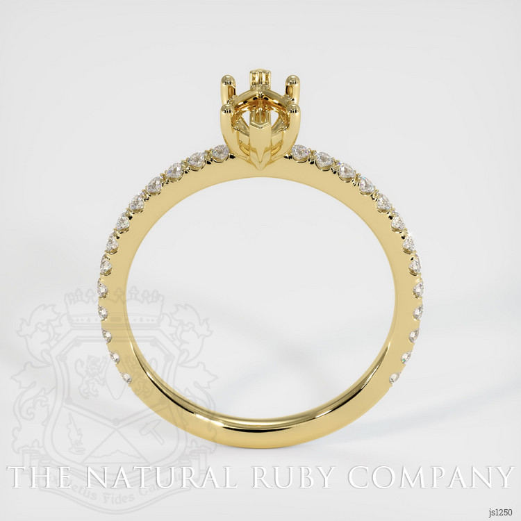 18K Yellow Gold Pave Ring Setting
