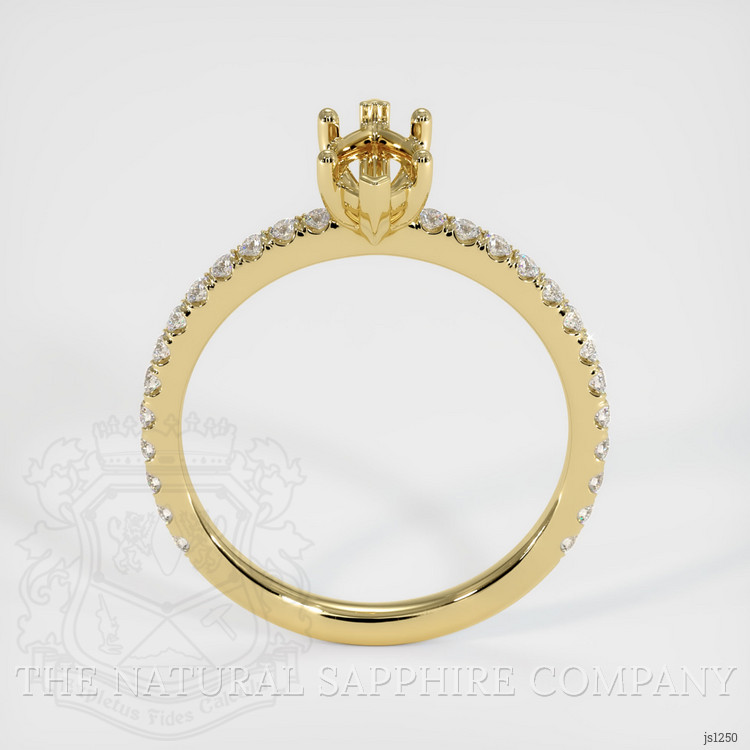 18K Yellow Gold Pave Ring Setting