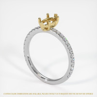 14K Yellow & White Pave Ring Setting Video