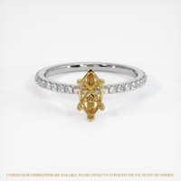 14K Yellow & White Pave Ring Setting Image