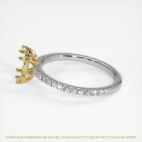 14K Yellow & White Pave Ring Setting Image