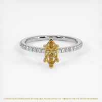18K Yellow & White Pave Ring Setting Image