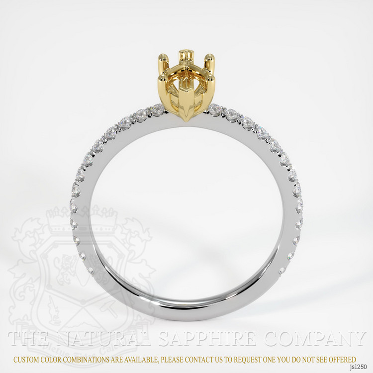18K Yellow & White Pave Ring Setting
