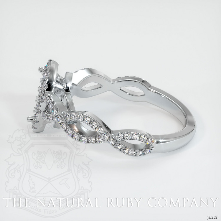 14K White Gold Pave Ring Setting