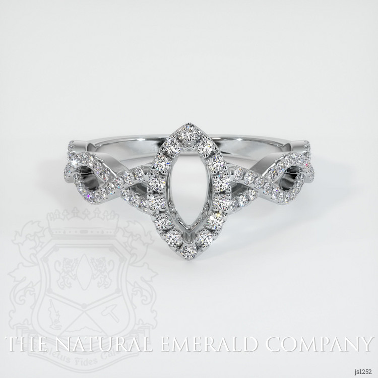 18K White Gold Pave Ring Setting