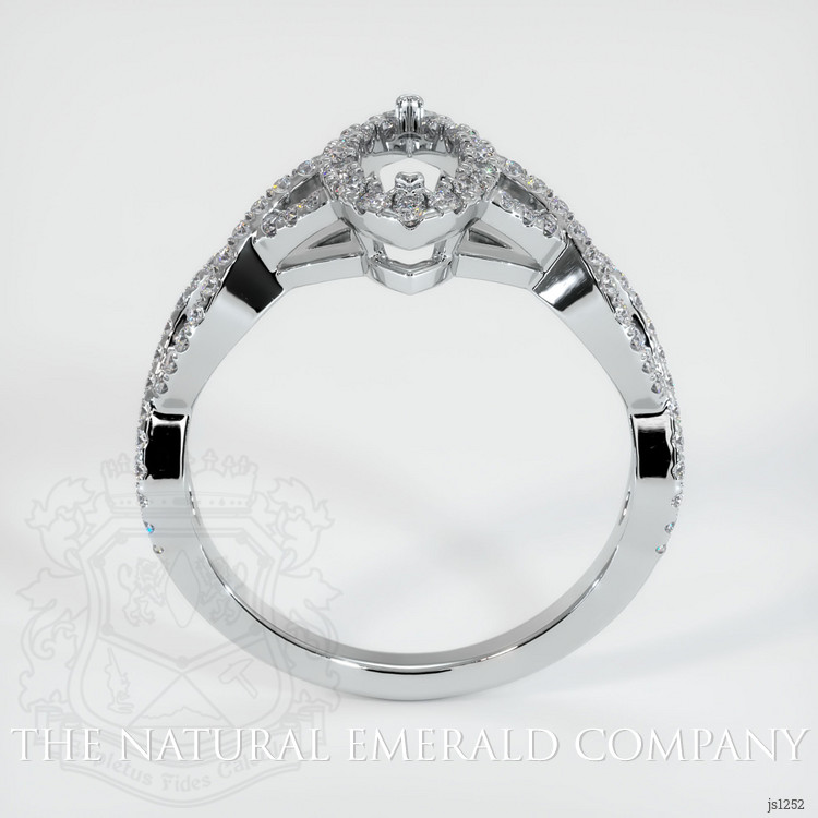 18K White Gold Pave Ring Setting