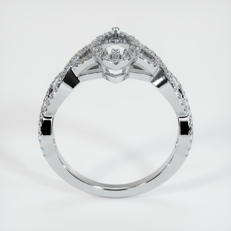 18K White Gold Pave Ring Setting