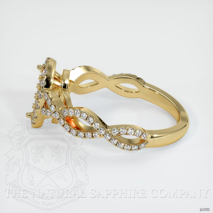 10K Yellow Gold Pave Ring Setting