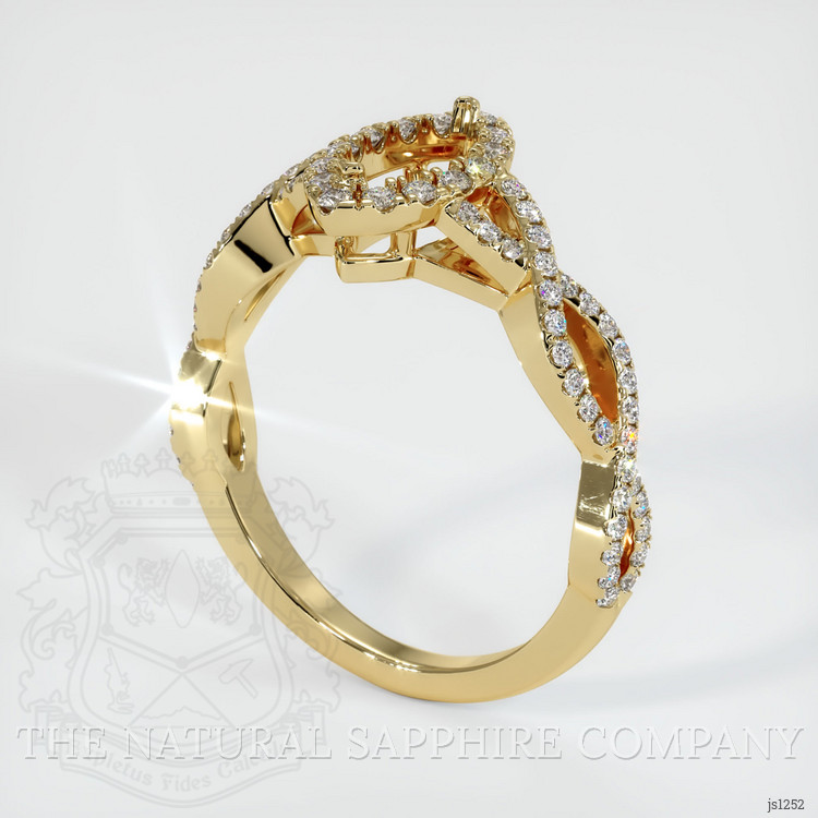 14K Yellow Gold Pave Ring Setting
