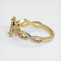 14K Yellow Gold Pave Ring Setting Image