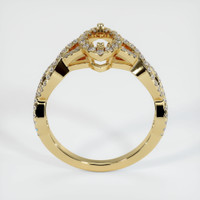 14K Yellow Gold Pave Ring Setting Image