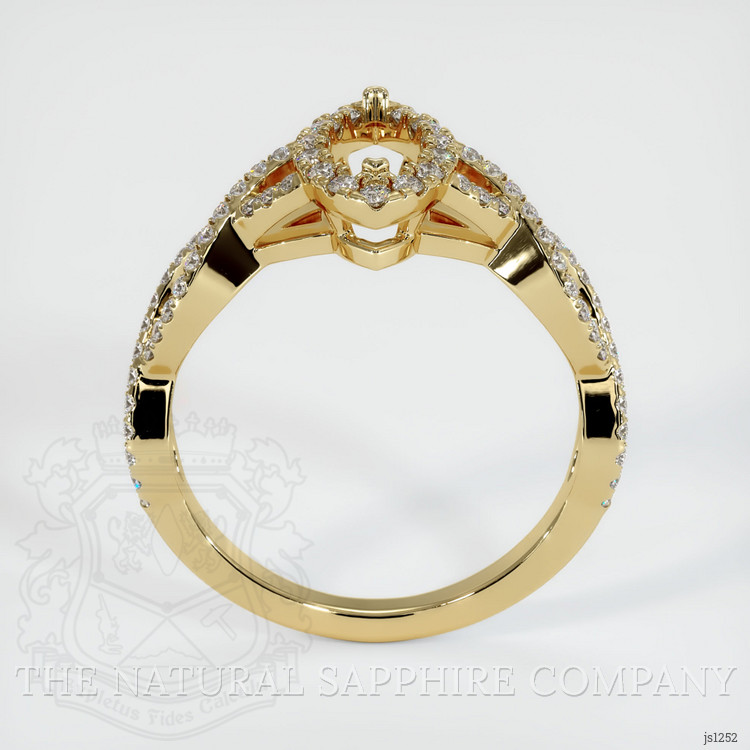 14K Yellow Gold Pave Ring Setting