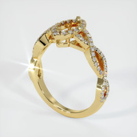 18K Yellow Gold Pave Ring Setting Video
