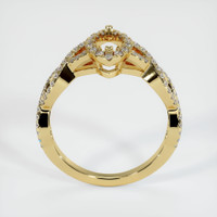 18K Yellow Gold Pave Ring Setting Image
