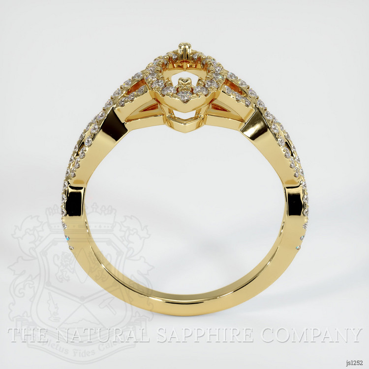 18K Yellow Gold Pave Ring Setting