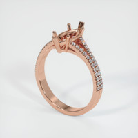 14K Rose Gold Pave Ring Setting Video