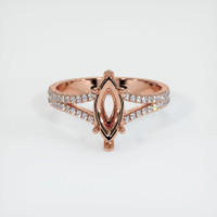 14K Rose Gold Pave Ring Setting Image